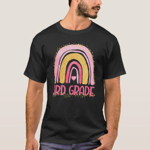 Kinder Rückkehr zur 3. Klasse Regenbogen Wasserfar T-Shirt