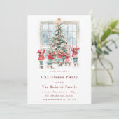 Kinder rund um das Weihnachtsfest im Baum-Party Einladung (Stehend Vorderseite)