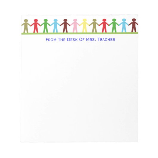 Kinder rund um die Welt, die sich selbst halten Notizblock (Vorderseite)