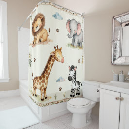 Kinder-Safari-Baby-Tier-Duschvorhang Duschvorhang