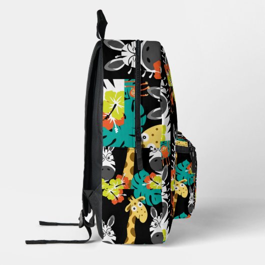 Kinder Safari Kinderzimmer Kunst, Dichtung und Mus Bedruckter Rucksack (Links)