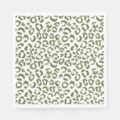 Kinder-Safari-Leoparden-Geburtstagsfeier Serviette (Vorderseite)