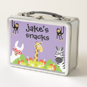 Kinder Safari Metall Brotdose (Vorderseite)