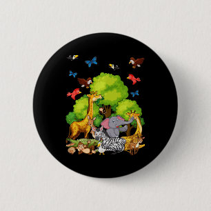 Kinder Safari Tierfreunde Button