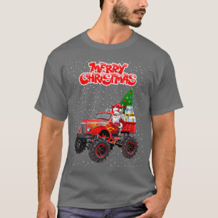 Kinder Santa Claus Monster TruckKühles Lustiges We T-Shirt