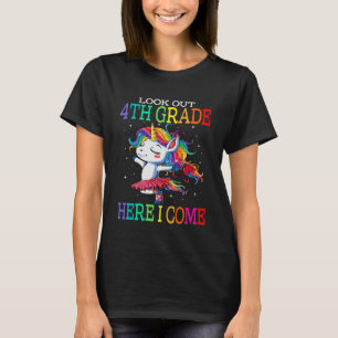 Kinder schauen 4. Klasse hier komme ich Einhorn T-Shirt