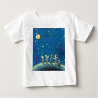 Kinder schauen sich den nächtlichen Sky T - Shirt