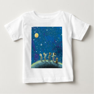 Kinder schauen sich den nächtlichen Sky T - Shirt