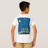 Kinder schauen sich den nächtlichen Sky T - Shirt  (Schwarz voll)