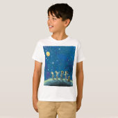 Kinder schauen sich den nächtlichen Sky T - Shirt  (Vorne ganz)
