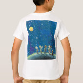 Kinder schauen sich den nächtlichen Sky T - Shirt (Rückseite)