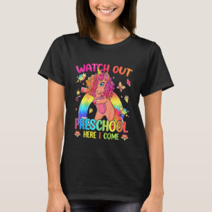 Kinder schauen sich Vorschulabend zurück zur Schul T-Shirt