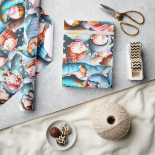 Kinder schlafend schlafend Schlummer Schlafanzug S Geschenkpapier