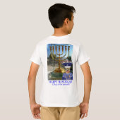 Kinder schlagen. Happy Hanukkah, Löwe T-Shirt (Schwarz voll)