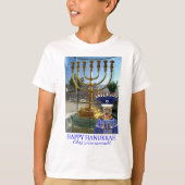 Kinder schlagen. Happy Hanukkah, Löwe T-Shirt (Vorderseite)