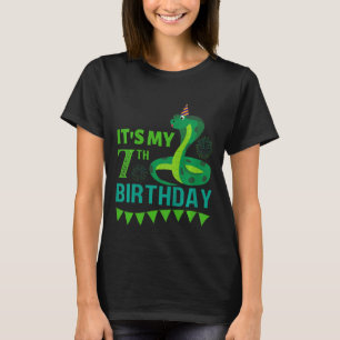 Kinder Schlange 7. Geburtstag Es ist mein 7. Gebur T-Shirt