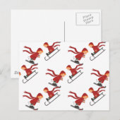 Kinder Schlitten Skikinder Schlitten Postkarte (Vorne/Hinten)
