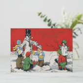 Kinder Schneemann Winter Schnee (Stehend Vorderseite)