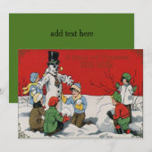 Kinder Schneemann Winter Schnee (Vorne/Hinten)