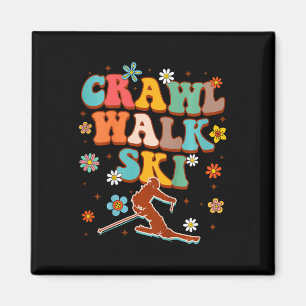 Kinder Schneeschuhwandern Langlauf Wintersport Magnet