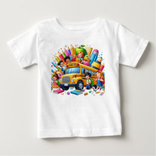 Kinder & Schulbus Zurück zur Schule Party Baby T-shirt