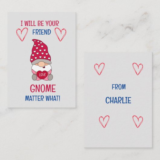 Kinder-Schule Valentines Karten (Vorne/Hinten)