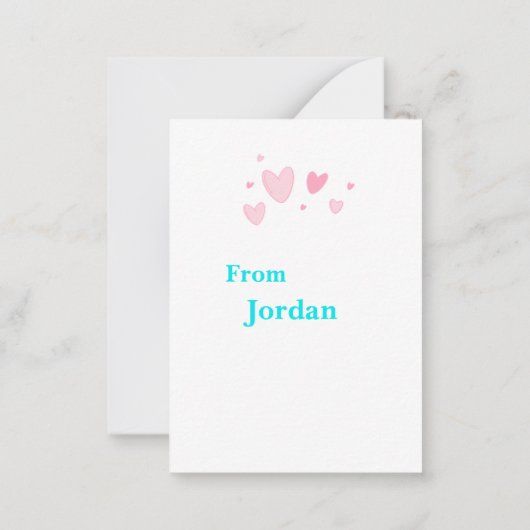 Kinder-Schule Valentines Karten (Rückseite)