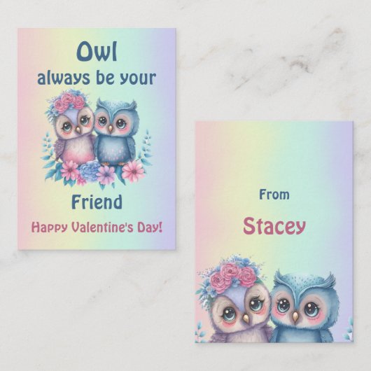 Kinder-Schule Valentines Karten (Vorne/Hinten)