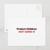 Kinder schützen, keine Waffen Postkarte (Vorne/Hinten)