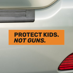 Kinder schützen Nicht Waffen orange schwarz fett m Autoaufkleber