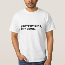 Kinder schützen Nicht Waffen schwarzen Text minima T-Shirt