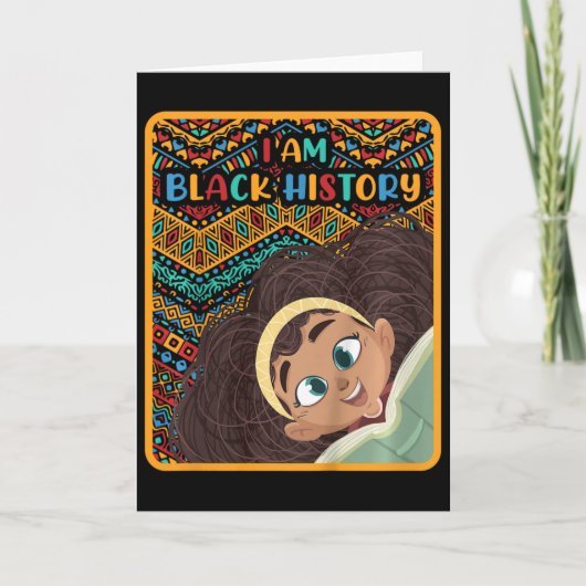 Kinder Schwarzer Geschichtsmonat Afro Liebe Afrika Karte (Vorderseite)