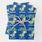 Kinder Schwimmbad Party Blonde Junge Schwimmen Geb Geschenkpapier Set (Beispiel)