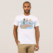 Kinder Schwimmbad Spaß Mens T - Shirt (Vorne ganz)