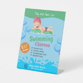 Kinder Schwimmen Klassen Grundzeichen Sockelschild (Vorderseite)