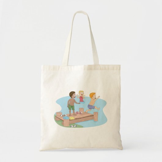 Kinder schwimmen Totentasche Tragetasche (Vorne)