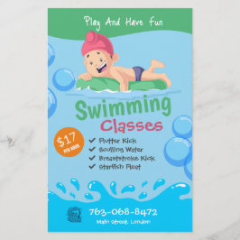 Kinder Schwimmkurse nach Maß Flyer