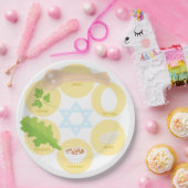 Kinder-Seder-Teller - Gelb Pappteller (Party)