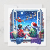 Kinder sehen Weihnachten am Heiligen Abend (Vorderseite)