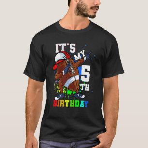 Kinder sein 5. Geburtstag, 5 Jahre alt, die Fußbal T-Shirt