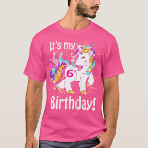 Kinder sein 6. Geburtstag Einhorn (6 Jahre alt) Sc T-Shirt