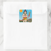 Kinder-Shiva-Aufkleber Quadratischer Aufkleber (Tasche)