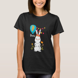 Kinder Siebte Geburtstagsparty 7 Jahre Sonnenkanin T-Shirt