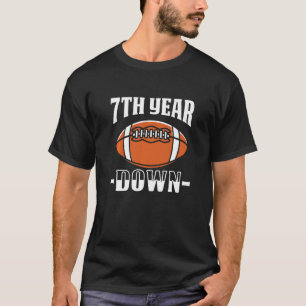 Kinder Siebter Geburtstag Fußball Touchdown 7 Jahr T-Shirt
