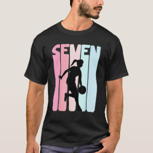 Kinder Siebter Geburtstag Retro Basketball Mädchen T-Shirt