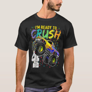 Kinder sind bereit 4 Monster Truck 4. Geburtstag z T-Shirt