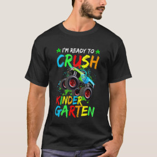Kinder sind bereit, den Kindergarten-Monster-Lkw z T-Shirt