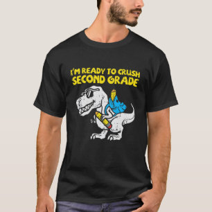 Kinder sind bereit, den zweiten Grad 2nd Trex Dino T-Shirt