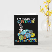 Kinder sind bereit, Ostereier-Kaninchen in einem M Karte (Gelbe Blume)