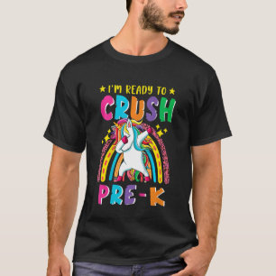 Kinder sind bereit Prek Dabbing Einhorn hinten zu T-Shirt